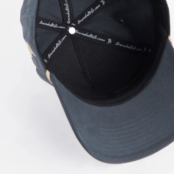 Branded Bills - Bare Curved Canvas 5 Panel Rope Hat - navy hat - Picture 6 of 8